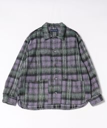 many men many mind（メニーメンメニーマインド）の「【SR】【it】【many men many mind】シャギーチェックルーズシャツブルゾン（カバーオール）」