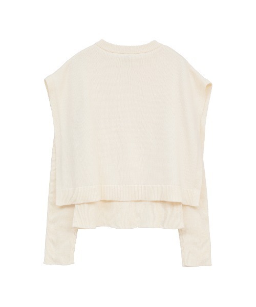 MANOF(マノフ)の「RIB FLAP KNIT TOPS(ニット/セーター・レディース・アイボリー/ブラック・F)」の20枚目の写真