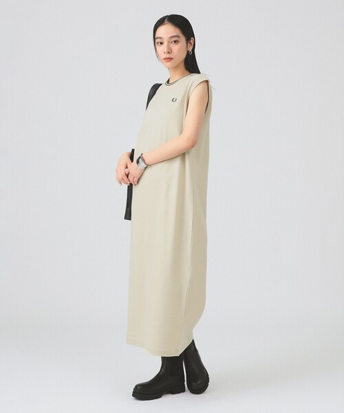 FRED PERRY(フレッドペリー)の「【別注】FRED PERRY / ティップド ピケ ドレス(ワンピース・レディース・ナチュラル/ブラック・10)」の4枚目の写真
