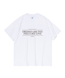 ライクユー レタリング オーバーサイズ 半袖Tシャツ (ホワイト)