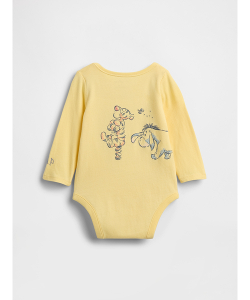 GAP(ギャップ)の「くまのプーさん オーガニックコットン ボディスーツ (ベビー)(ロンパース・キッズ・イエロー/オフホワイト・50cm/60cm/70cm/80cm/90cm)」の3枚目の写真