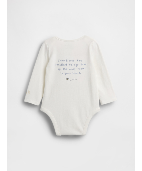 GAP(ギャップ)の「くまのプーさん オーガニックコットン ボディスーツ (ベビー)(ロンパース・キッズ・イエロー/オフホワイト・50cm/60cm/70cm/80cm/90cm)」の4枚目の写真