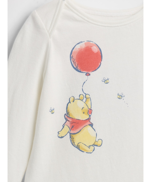 GAP(ギャップ)の「くまのプーさん オーガニックコットン ボディスーツ (ベビー)(ロンパース・キッズ・イエロー/オフホワイト・50cm/60cm/70cm/80cm/90cm)」の6枚目の写真