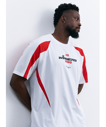 AIRIT（アイリット）の「カラー ブロック ジャージ Tシャツ AM1206 WH（Tシャツ/カットソー）」