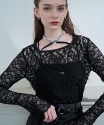 HARE | 【CEREMONY】2WAYレースタイトトップス(HARE)(Tシャツ/カットソー)