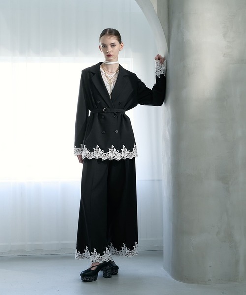 HARE(ハレ)の「【CEREMONY】2WAYレースタイトトップス(HARE)(Tシャツ/カットソー・レディース・ブラック/ホワイト・FREE)」の4枚目の写真