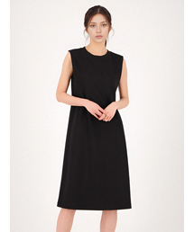 Sweat Sleeveless Dress _Black