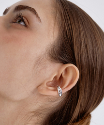 (SILVER925) Rough Cubic Chips Earcuff EC1932