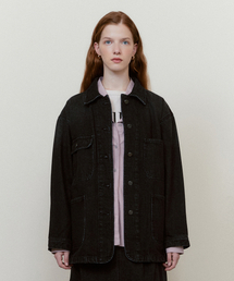 Fallett（ファレット）の「デニムワークジャケットブラック（デニムジャケット）」