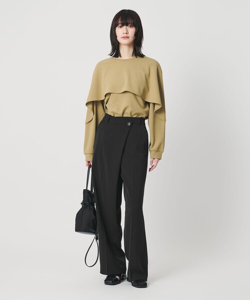 BEAUTY&YOUTH UNITED ARROWS(ビューティーアンドユースユナイテッドアローズ)の「【WEB限定 Wardrobe DAILY MINIMAL】ダブルクロス ラップパンツ ウォッシャブル(その他パンツ・レディース・ブラウン/ネイビー/ブラック・XS/S/M/L)」の2枚目の写真
