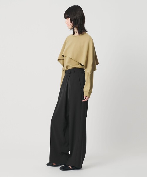 BEAUTY&YOUTH UNITED ARROWS(ビューティーアンドユースユナイテッドアローズ)の「【WEB限定 Wardrobe DAILY MINIMAL】ダブルクロス ラップパンツ ウォッシャブル(その他パンツ・レディース・ブラウン/ネイビー/ブラック・XS/S/M/L)」の4枚目の写真