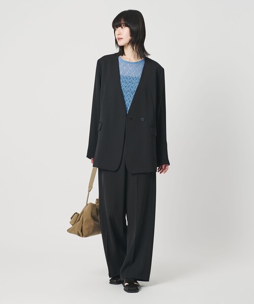 BEAUTY&YOUTH UNITED ARROWS(ビューティーアンドユースユナイテッドアローズ)の「【WEB限定 Wardrobe DAILY MINIMAL】ダブルクロス ラップパンツ ウォッシャブル(その他パンツ・レディース・ブラウン/ネイビー/ブラック・XS/S/M/L)」の5枚目の写真