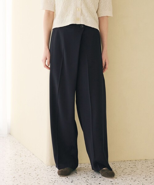 BEAUTY&YOUTH UNITED ARROWS(ビューティーアンドユースユナイテッドアローズ)の「【WEB限定 Wardrobe DAILY MINIMAL】ダブルクロス ラップパンツ ウォッシャブル(その他パンツ・レディース・ブラウン/ネイビー/ブラック・XS/S/M/L)」の6枚目の写真