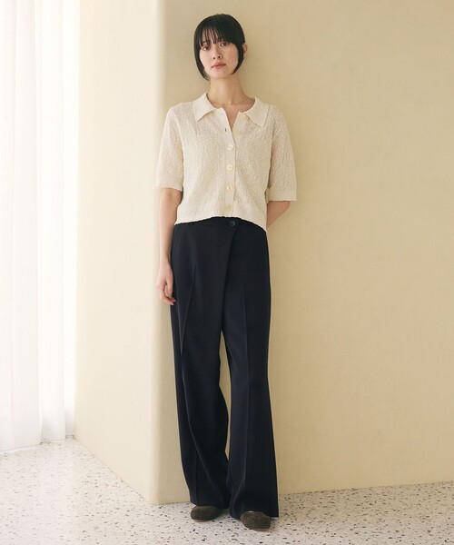 BEAUTY&YOUTH UNITED ARROWS(ビューティーアンドユースユナイテッドアローズ)の「【WEB限定 Wardrobe DAILY MINIMAL】ダブルクロス ラップパンツ ウォッシャブル(その他パンツ・レディース・ブラウン/ネイビー/ブラック・XS/S/M/L)」の8枚目の写真