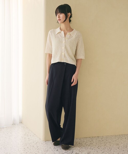 BEAUTY&YOUTH UNITED ARROWS(ビューティーアンドユースユナイテッドアローズ)の「【WEB限定 Wardrobe DAILY MINIMAL】ダブルクロス ラップパンツ ウォッシャブル(その他パンツ・レディース・ブラウン/ネイビー/ブラック・XS/S/M/L)」の9枚目の写真