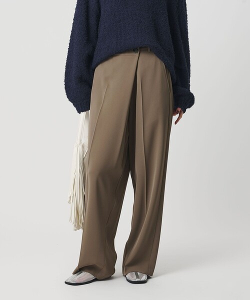 BEAUTY&YOUTH UNITED ARROWS(ビューティーアンドユースユナイテッドアローズ)の「【WEB限定 Wardrobe DAILY MINIMAL】ダブルクロス ラップパンツ ウォッシャブル(その他パンツ・レディース・ブラウン/ネイビー/ブラック・XS/S/M/L)」の10枚目の写真