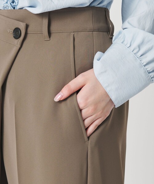 BEAUTY&YOUTH UNITED ARROWS(ビューティーアンドユースユナイテッドアローズ)の「【WEB限定 Wardrobe DAILY MINIMAL】ダブルクロス ラップパンツ ウォッシャブル(その他パンツ・レディース・ブラウン/ネイビー/ブラック・XS/S/M/L)」の19枚目の写真