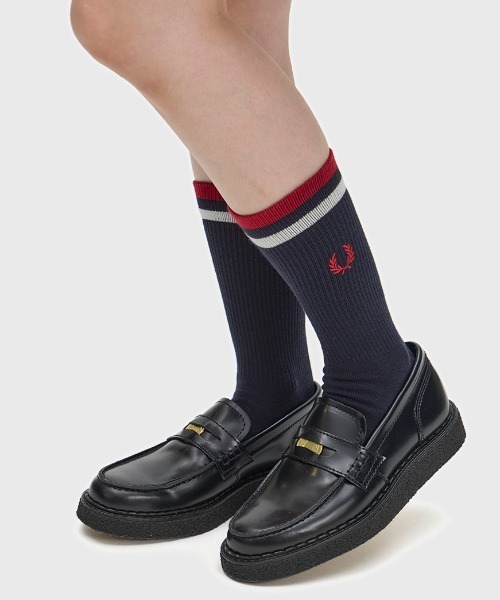 FRED PERRY(フレッドペリー)の「【新色先行予約受付中】Tipped Sports Socks/ティップラインスポーツソックス(ソックス/靴下・メンズ・ネイビー/ホワイト/ブラック/グリーン・6-8/4-6)」の5枚目の写真