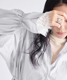 VIS | レーススリーブAラインシャツ(シャツ/ブラウス)