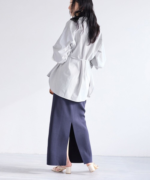 VIS（ビス）の「レーススリーブAラインシャツ（シャツ/ブラウス・レディース・ホワイト/グレー/サックスブルー・FREE）」の19枚目の写真