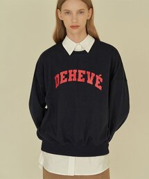 DEHEVE（デヘヴェ）の「カレッジロゴスウェット [ネイビー]（スウェット）」