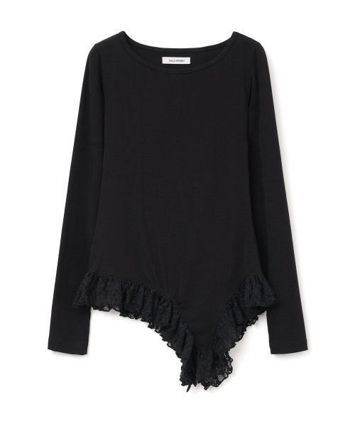 MILLO WOMEN（ミロウーマン）の「ラッフルロングスリーブトップ [ブラック]（Tシャツ/カットソー・レディース・その他・ONE SIZE）」の2枚目の写真