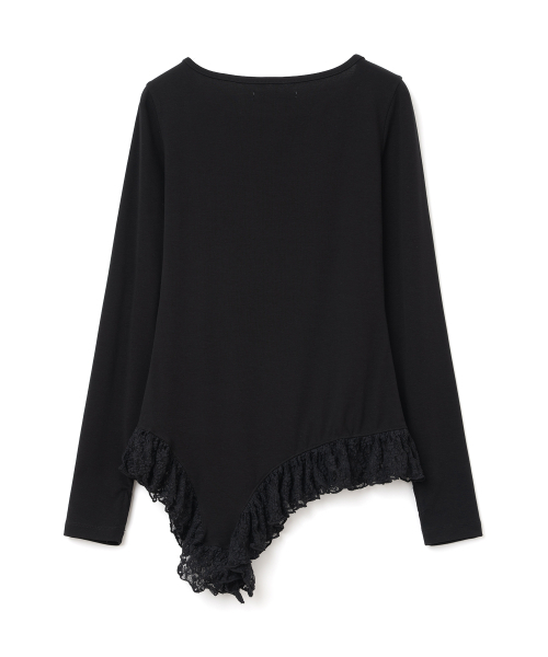 MILLO WOMEN（ミロウーマン）の「ラッフルロングスリーブトップ [ブラック]（Tシャツ/カットソー・レディース・その他・ONE SIZE）」の3枚目の写真
