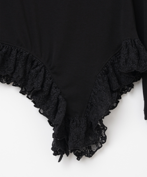 MILLO WOMEN（ミロウーマン）の「ラッフルロングスリーブトップ [ブラック]（Tシャツ/カットソー・レディース・その他・ONE SIZE）」の5枚目の写真