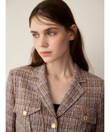 FREAKS BY KIMTAEHOON（フリークス）の「[ツイードスーツ] ウールツイードポケット装飾シングルジャケット_タキサダ名古屋スラブツイード(TAKISADA NAGOYA SLAB TWEED)（その他アウター）」