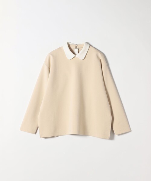 SHIPS any（シップス エニィ）の「SHIPS any:〈洗濯機可能〉ダンボール バイカラー プルオーバー（Tシャツ/カットソー・レディース・ネイビー/ライトグレー/ナチュラル・ONE SIZE）」の9枚目の写真