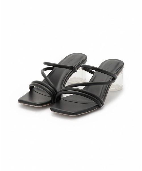 FRAY I.D（フレイアイディー）の「クリアヒールサンダル（サンダル・レディース・ブラック/ピンク/ホワイト/シルバー・36/38/37）」の2枚目の写真