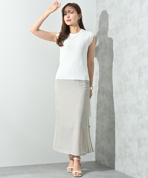 INTERPLANET(インタープラネット)の「【マシーンウォッシャブル・UV・接触冷感】フレンチスリーブプルオーバー(ニット/セーター・レディース・オフホワイト/ブラック/レッド/ブルー・FREE)」の21枚目の写真