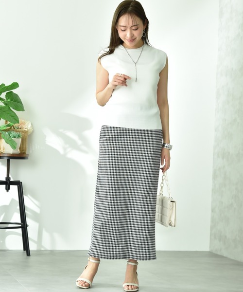 INTERPLANET(インタープラネット)の「【マシーンウォッシャブル・UV・接触冷感】フレンチスリーブプルオーバー(ニット/セーター・レディース・オフホワイト/ブラック/レッド/ブルー・FREE)」の12枚目の写真