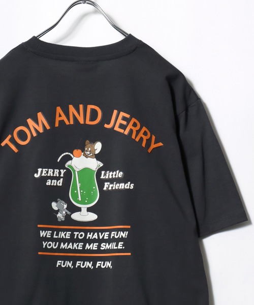Tom&Jerry(トムアンドジェリー)の「2026SS Tom and Jerry/トムとジェリー キャラクターイラスト フロント/バックプリント 半袖Tシャツ レディース メンズ(Tシャツ/カットソー・レディース・ピンク/ブラウン/スミクロ/ミント/イエロー/ブルー系その他/アイボリー/ブラック/サックスブルー/グレー系その他/ブラック系その他/アッシュグレー・M/L/LL)」の4枚目の写真