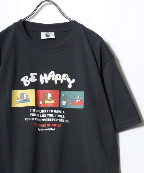 Tom&Jerry(トムアンドジェリー)の「2026SS Tom and Jerry/トムとジェリー キャラクターイラスト フロント/バックプリント 半袖Tシャツ レディース メンズ(Tシャツ/カットソー・レディース・ピンク/ブラウン/スミクロ/ミント/イエロー/ブルー系その他/アイボリー/ブラック/サックスブルー/グレー系その他/ブラック系その他/アッシュグレー・M/L/LL)」の5枚目の写真