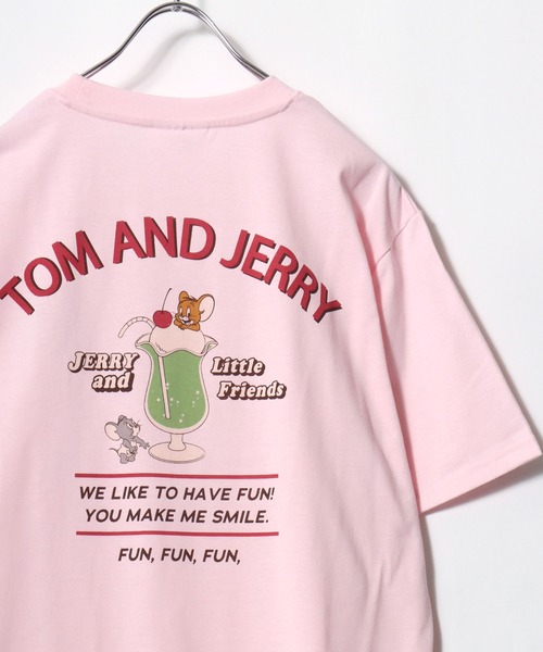 Tom&Jerry(トムアンドジェリー)の「2026SS Tom and Jerry/トムとジェリー キャラクターイラスト フロント/バックプリント 半袖Tシャツ レディース メンズ(Tシャツ/カットソー・レディース・ピンク/ブラウン/スミクロ/ミント/イエロー/ブルー系その他/アイボリー/ブラック/サックスブルー/グレー系その他/ブラック系その他/アッシュグレー・M/L/LL)」の12枚目の写真