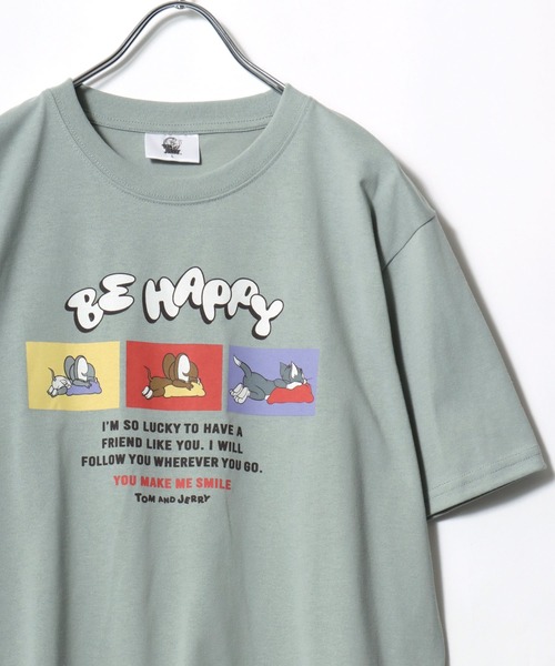 Tom&Jerry(トムアンドジェリー)の「2026SS Tom and Jerry/トムとジェリー キャラクターイラスト フロント/バックプリント 半袖Tシャツ レディース メンズ(Tシャツ/カットソー・レディース・ピンク/ブラウン/スミクロ/ミント/イエロー/ブルー系その他/アイボリー/ブラック/サックスブルー/グレー系その他/ブラック系その他/アッシュグレー・M/L/LL)」の8枚目の写真