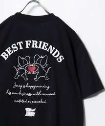 2026SS Tom and Jerry/トムとジェリー キャラクターイラスト フロント/バックプリント 半袖Tシャツ レディース メンズ