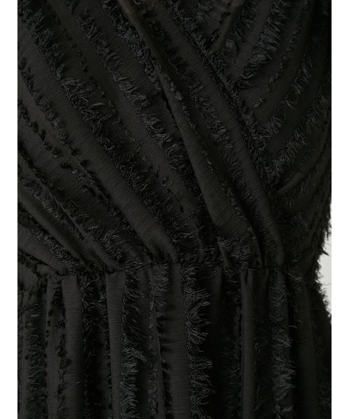 FRAY I.D(フレイアイディー)の「【00サイズあり】フリンジジャカードティアードワンピース(ワンピース・レディース・ブラック/ホワイト/ライム/ピンク・0/1/00)」の16枚目の写真