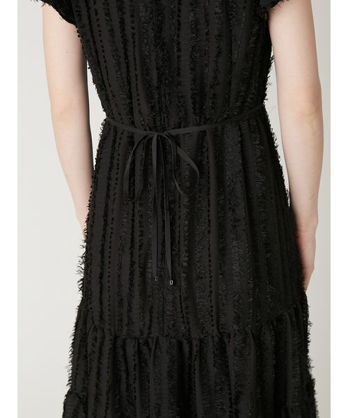 FRAY I.D(フレイアイディー)の「【00サイズあり】フリンジジャカードティアードワンピース(ワンピース・レディース・ブラック/ホワイト/ライム/ピンク・0/1/00)」の18枚目の写真