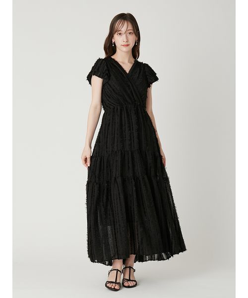 FRAY I.D(フレイアイディー)の「【00サイズあり】フリンジジャカードティアードワンピース(ワンピース・レディース・ブラック/ホワイト/ライム/ピンク・0/1/00)」の20枚目の写真