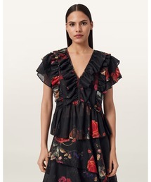 ALMA FLORAL FRILL TOP | ALMA フローラル フリル トップ