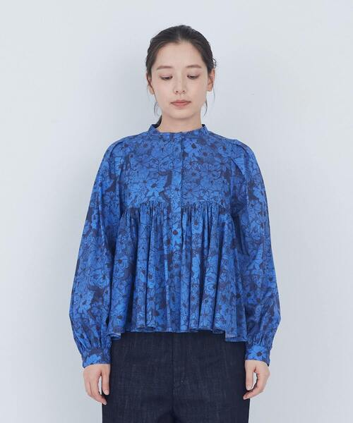 ADIEU TRISTESSE（アデュートリステス）の「【3月お気に入り登録ブランド内2位】kazumiさんコラボ　リバティプリントブラウス（シャツ/ブラウス・レディース・ブルー系その他/ブラック系その他・38）」の15枚目の写真