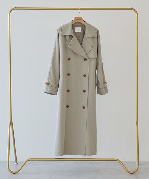 AMERICAN HOLIC（アメリカンホリック）の「ロングトレンチコート（トレンチコート・レディース・ベージュ/ライトカーキ・FREE）」の13枚目の写真