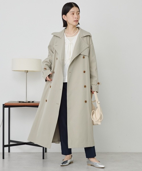 AMERICAN HOLIC（アメリカンホリック）の「ロングトレンチコート（トレンチコート・レディース・ベージュ/ライトカーキ・FREE）」の8枚目の写真