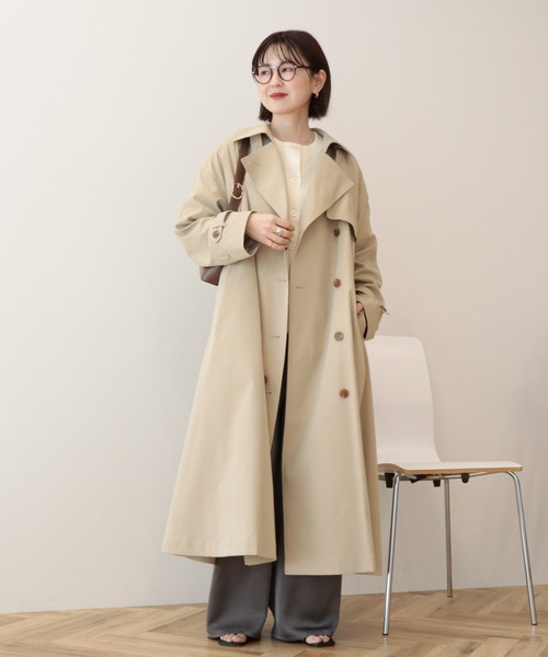 AMERICAN HOLIC（アメリカンホリック）の「ロングトレンチコート（トレンチコート・レディース・ベージュ/ライトカーキ・FREE）」の19枚目の写真
