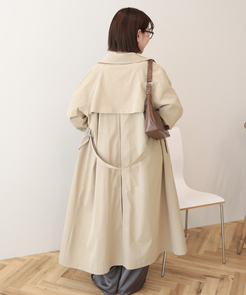 AMERICAN HOLIC（アメリカンホリック）の「ロングトレンチコート（トレンチコート・レディース・ベージュ/ライトカーキ・FREE）」の17枚目の写真