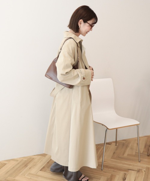 AMERICAN HOLIC（アメリカンホリック）の「ロングトレンチコート（トレンチコート・レディース・ベージュ/ライトカーキ・FREE）」の16枚目の写真