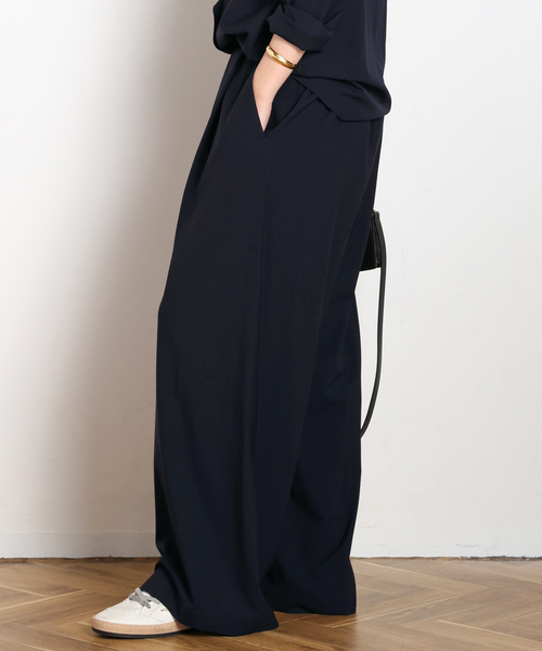 AP STUDIO（エーピーストゥディオ）の「SPWOOL パンツ（スラックス・レディース・モカ/ネイビー・34/36/38）」の16枚目の写真