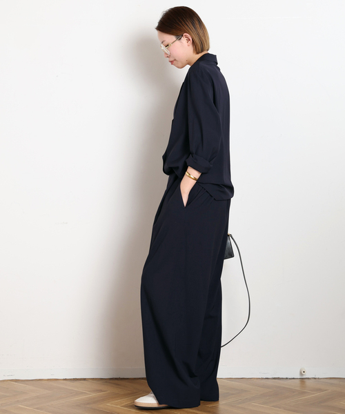 AP STUDIO（エーピーストゥディオ）の「SPWOOL パンツ（スラックス・レディース・モカ/ネイビー・34/36/38）」の13枚目の写真